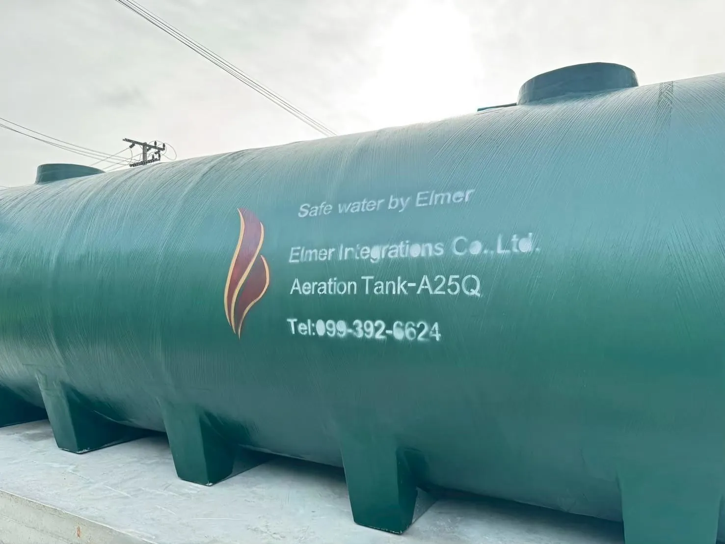 ถังเติมอากาศไฟเบอร์กลาสสีเขียวของเอลเมอร์ รุ่น A25Q
