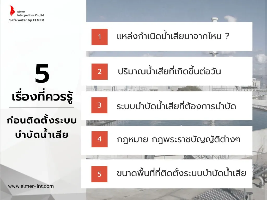 5 เรื่องที่ควรรู้ก่อนติดตั้งระบบบำบัดน้ำเสีย